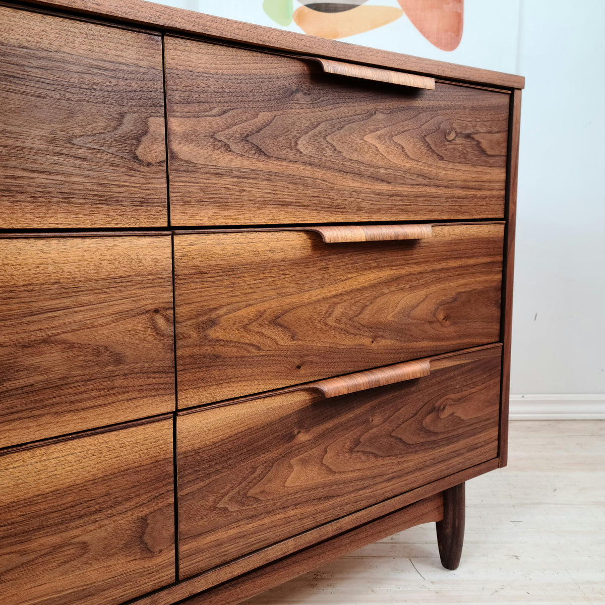 Walnut Six Drawer Dresser