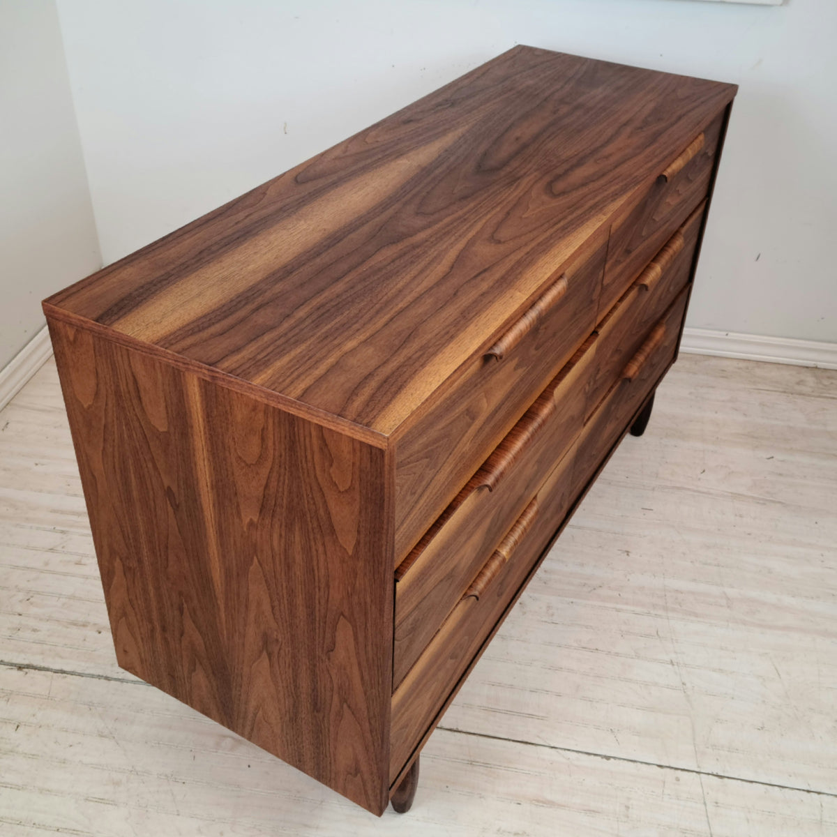 Walnut Six Drawer Dresser