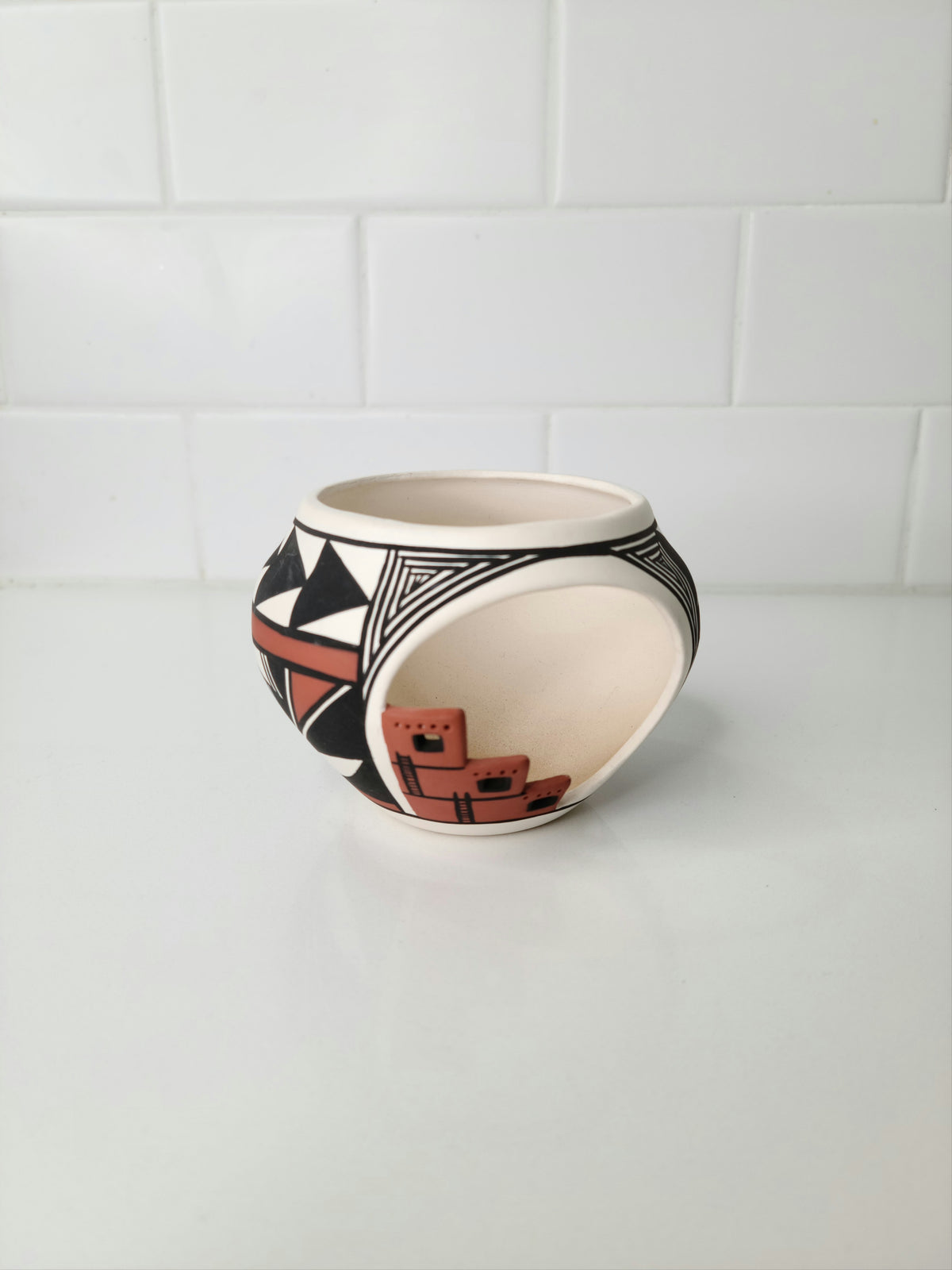 Native American Acoma Pottery Signed