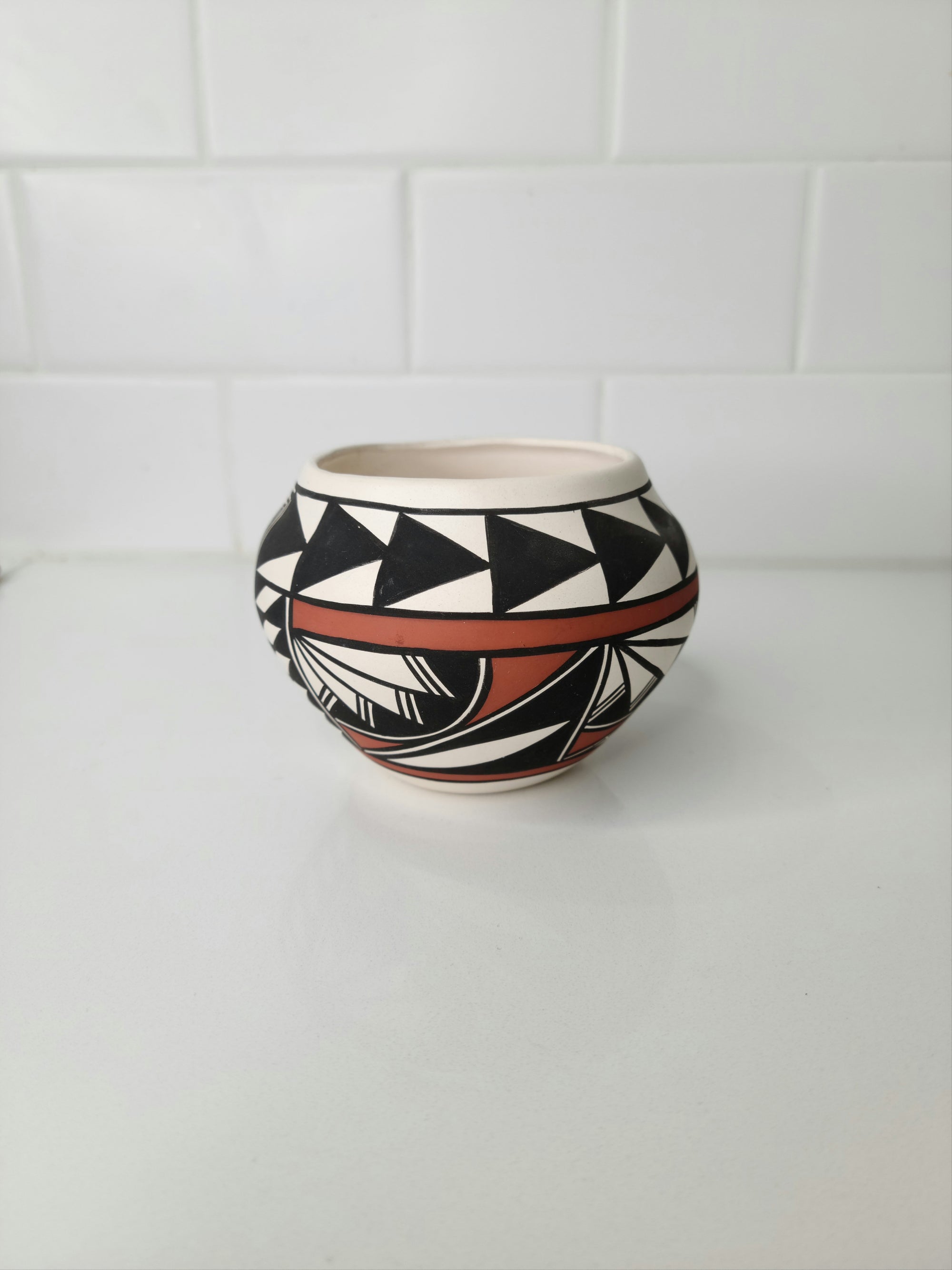Native American Acoma Pottery Signed