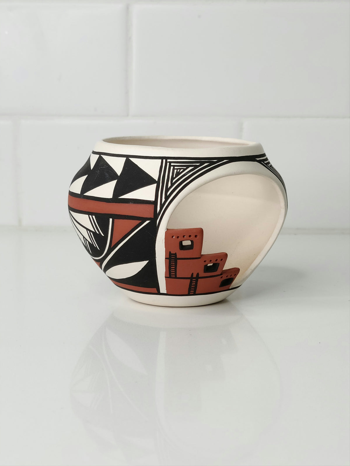 Native American Acoma Pottery Signed