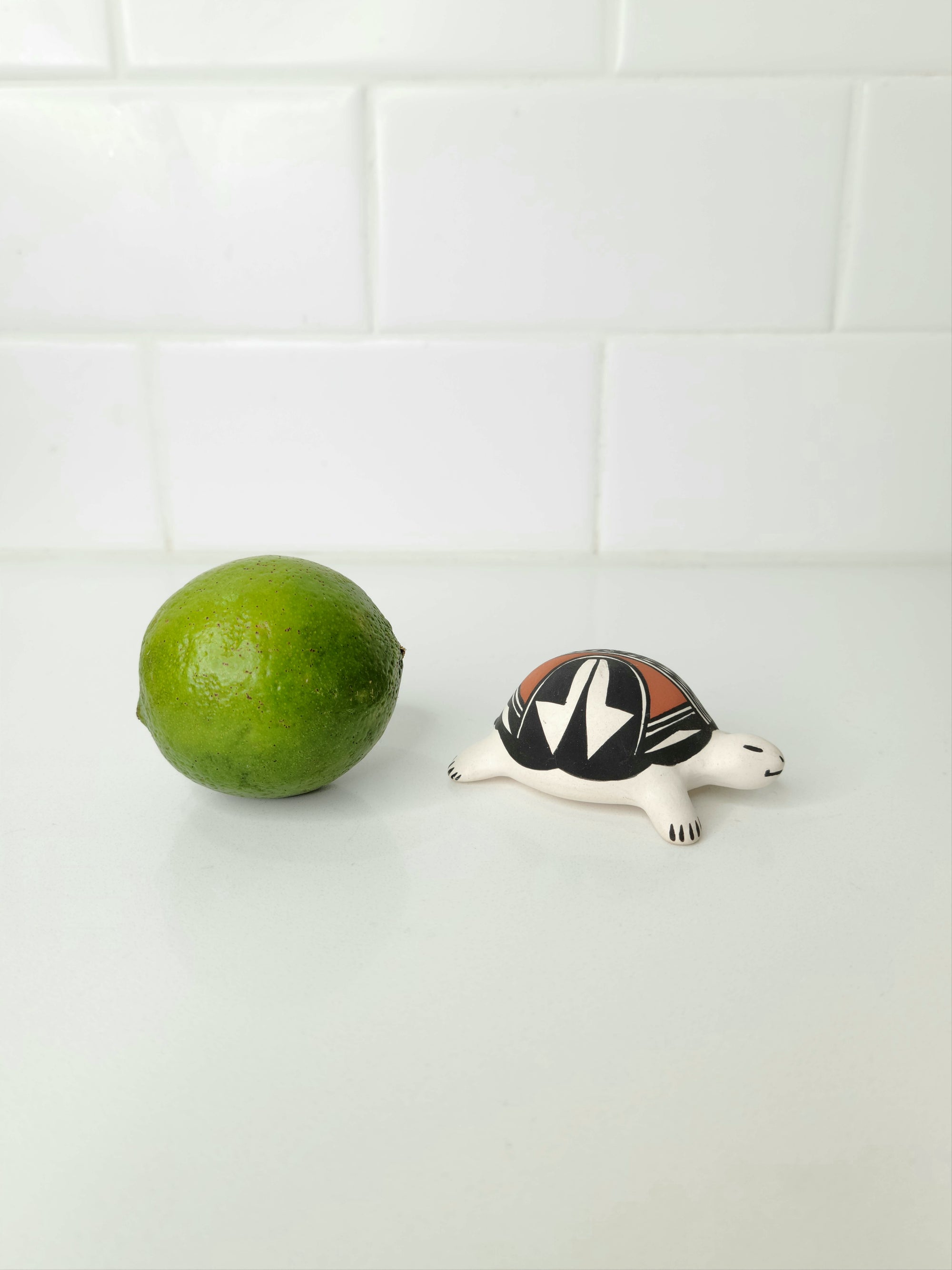 Native American Acoma Pottery Small Turtle