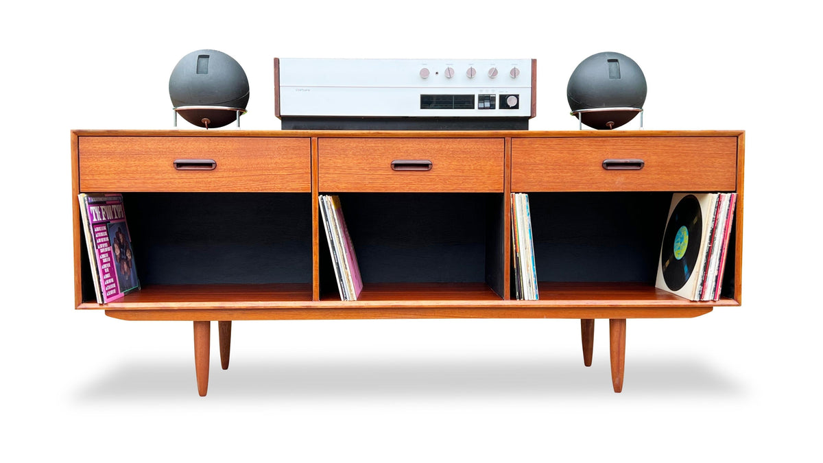 Teak Record Cabinet/Open Sideboard