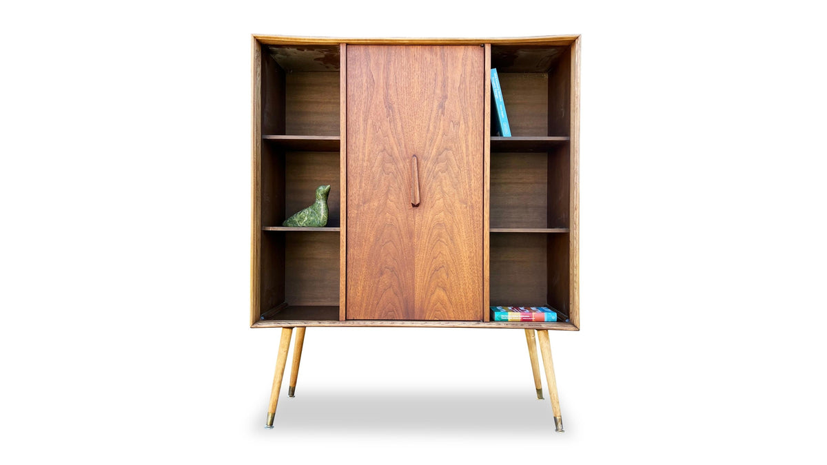 Walnut and Ash Bookcase by Deilcraft