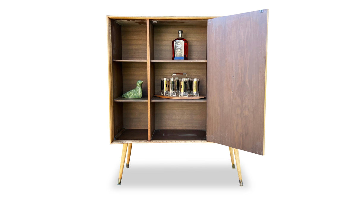 Walnut and Ash Bookcase by Deilcraft