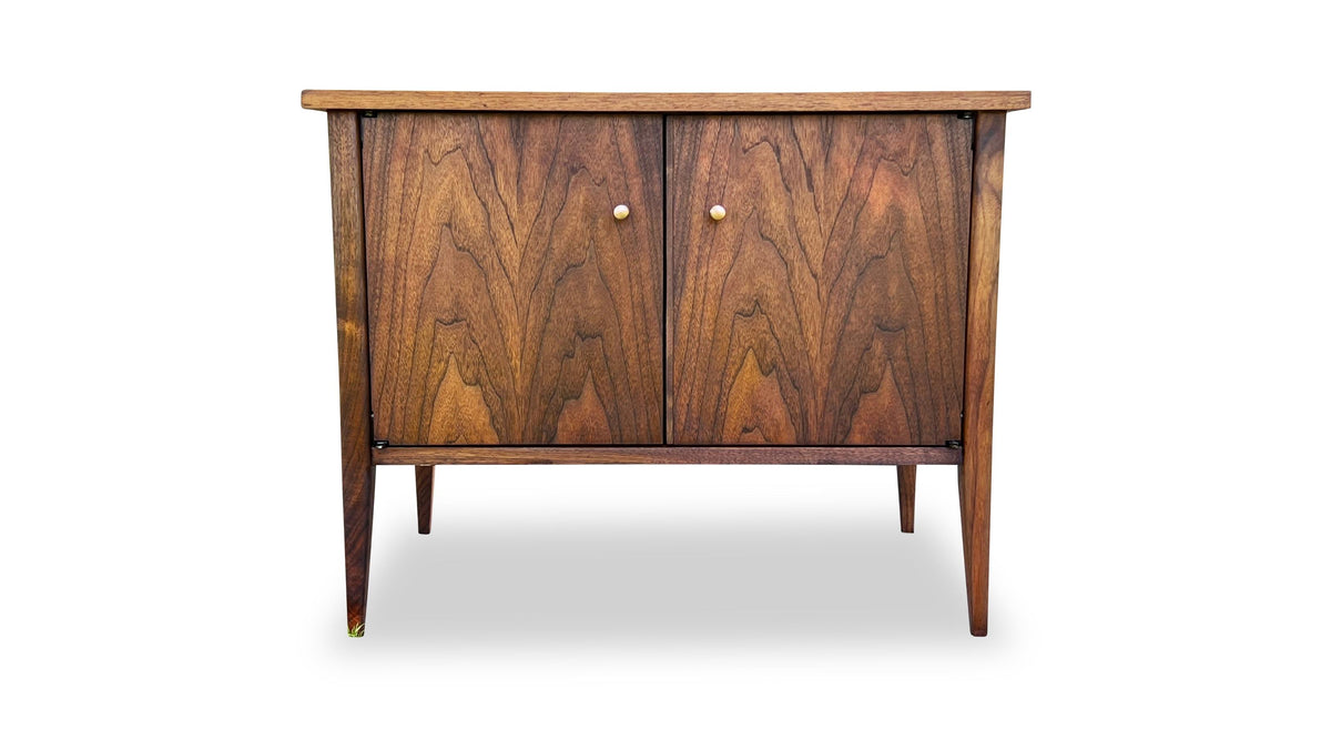 Walnut Compact Record Cabinet
