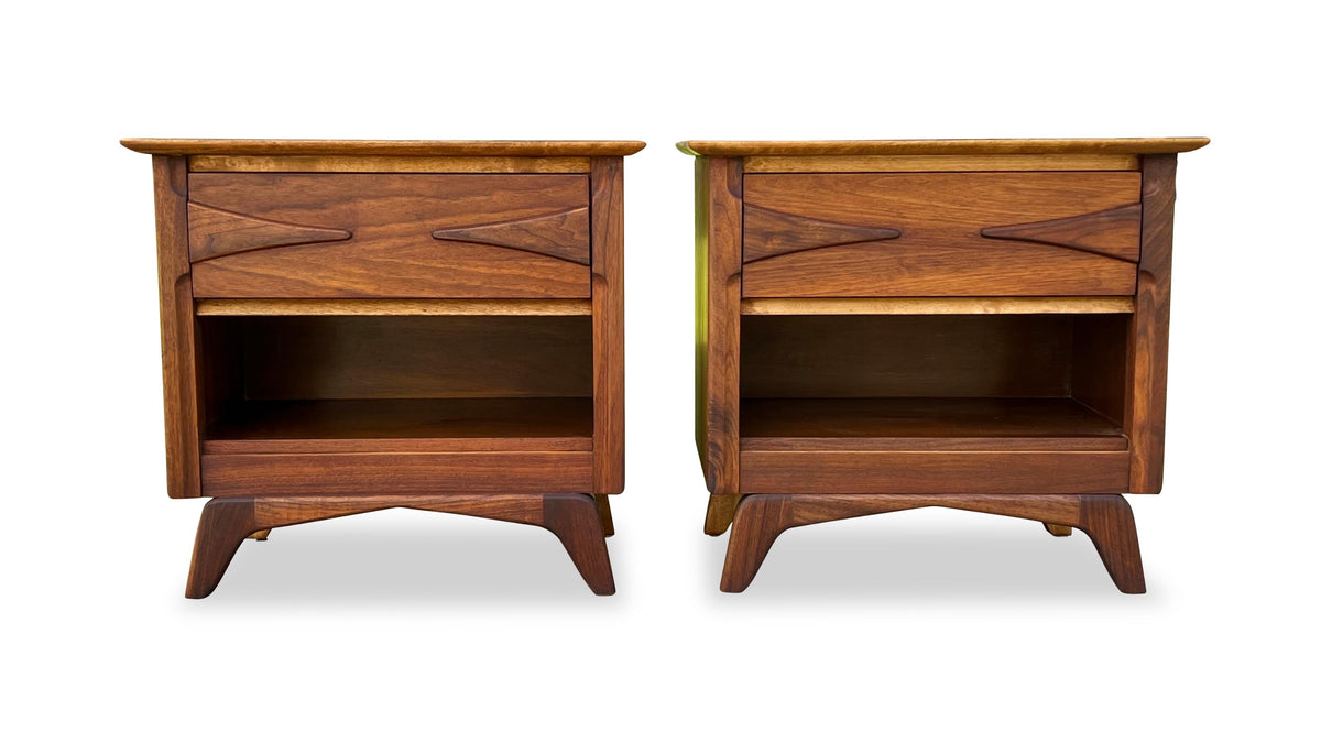 Walnut Nightstands by Vic Art