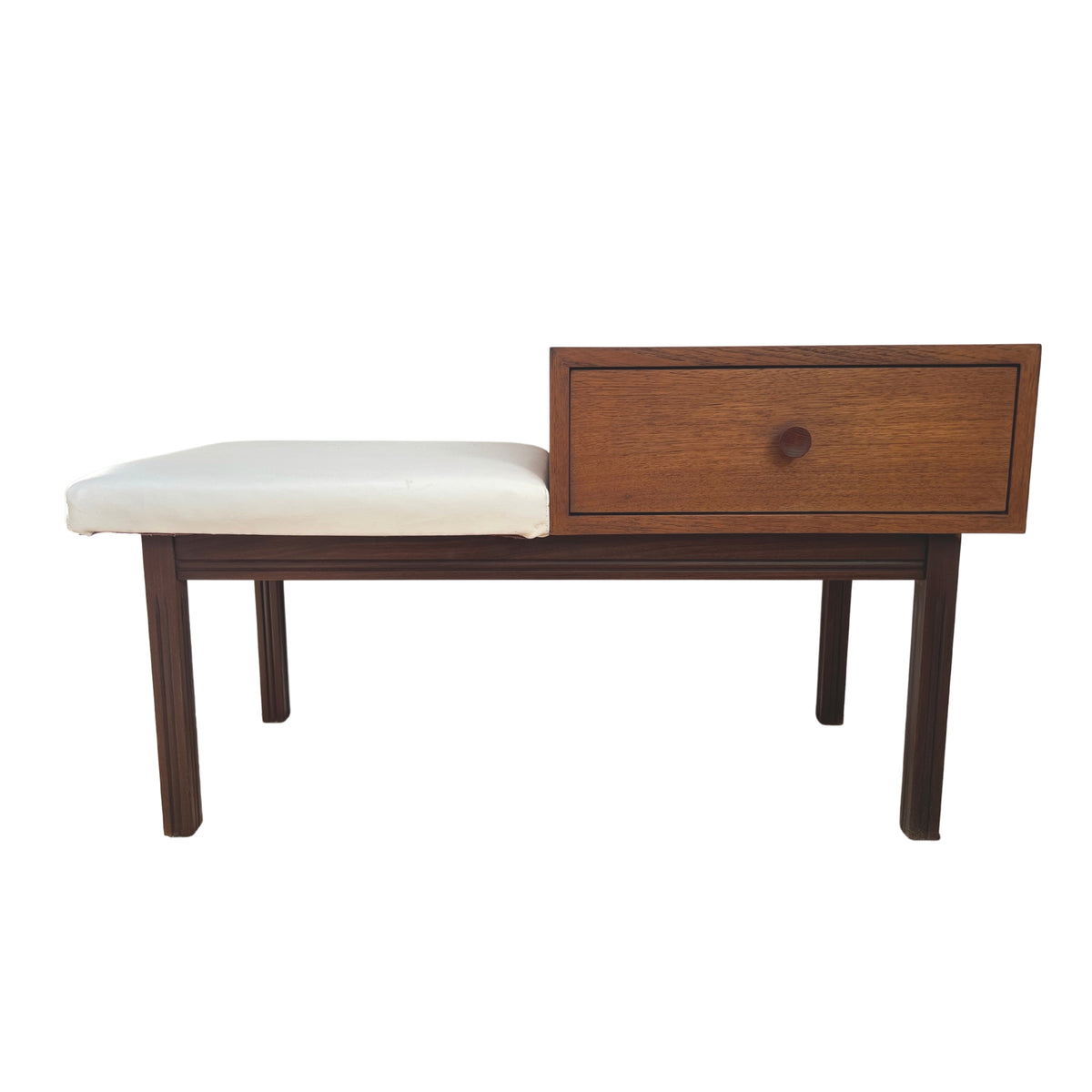 Teak Bench and Mirror