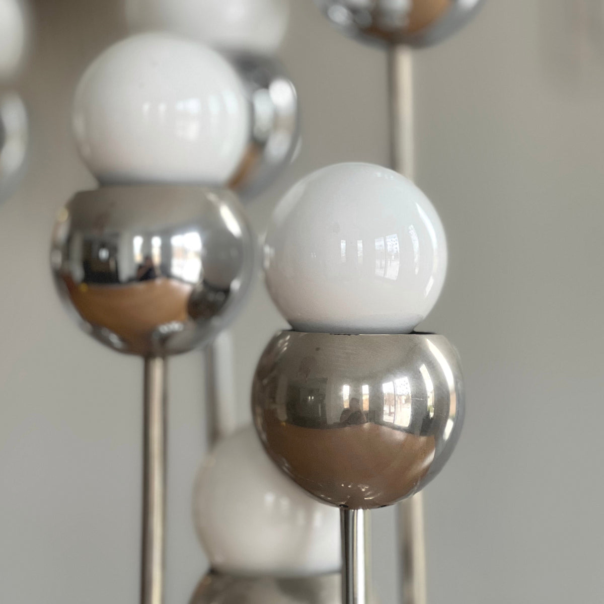 Space Age Chrome Ball Table Lamps