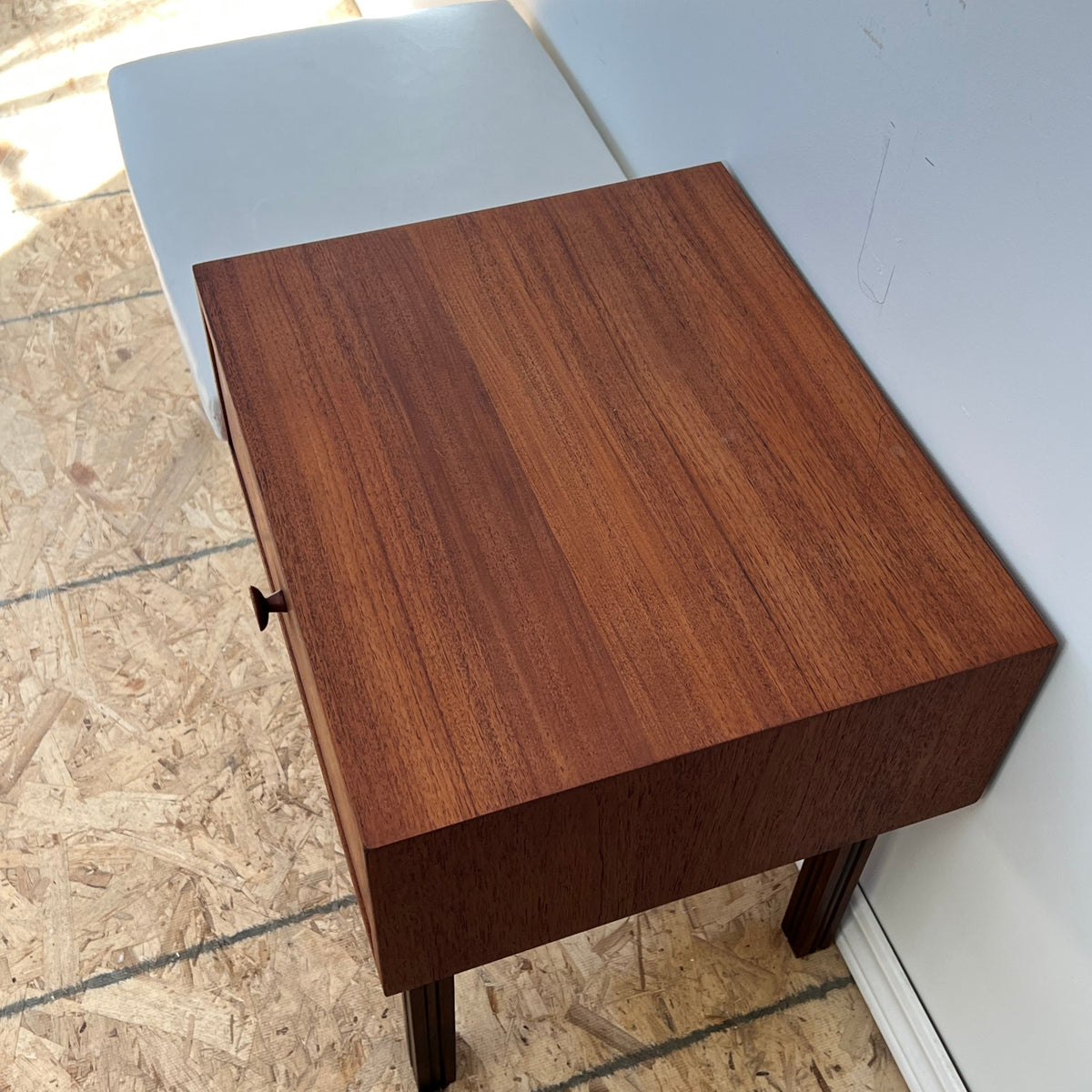Teak Bench and Mirror