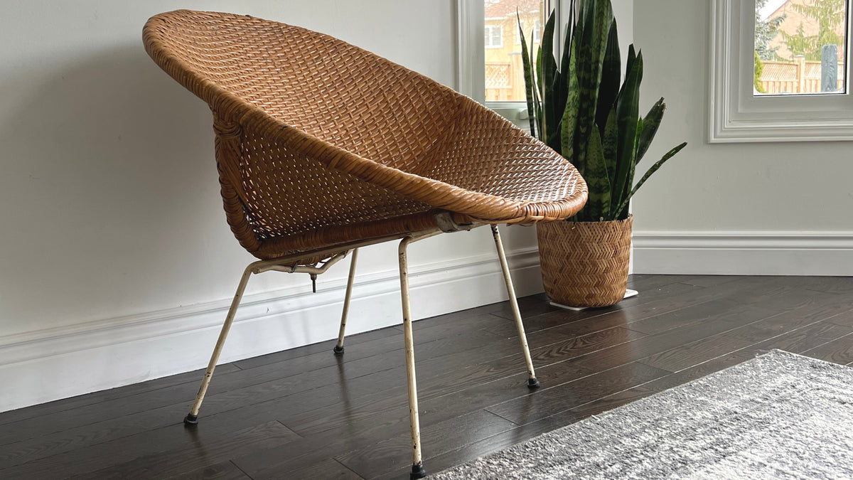 Vintage Woven Lounge Chair