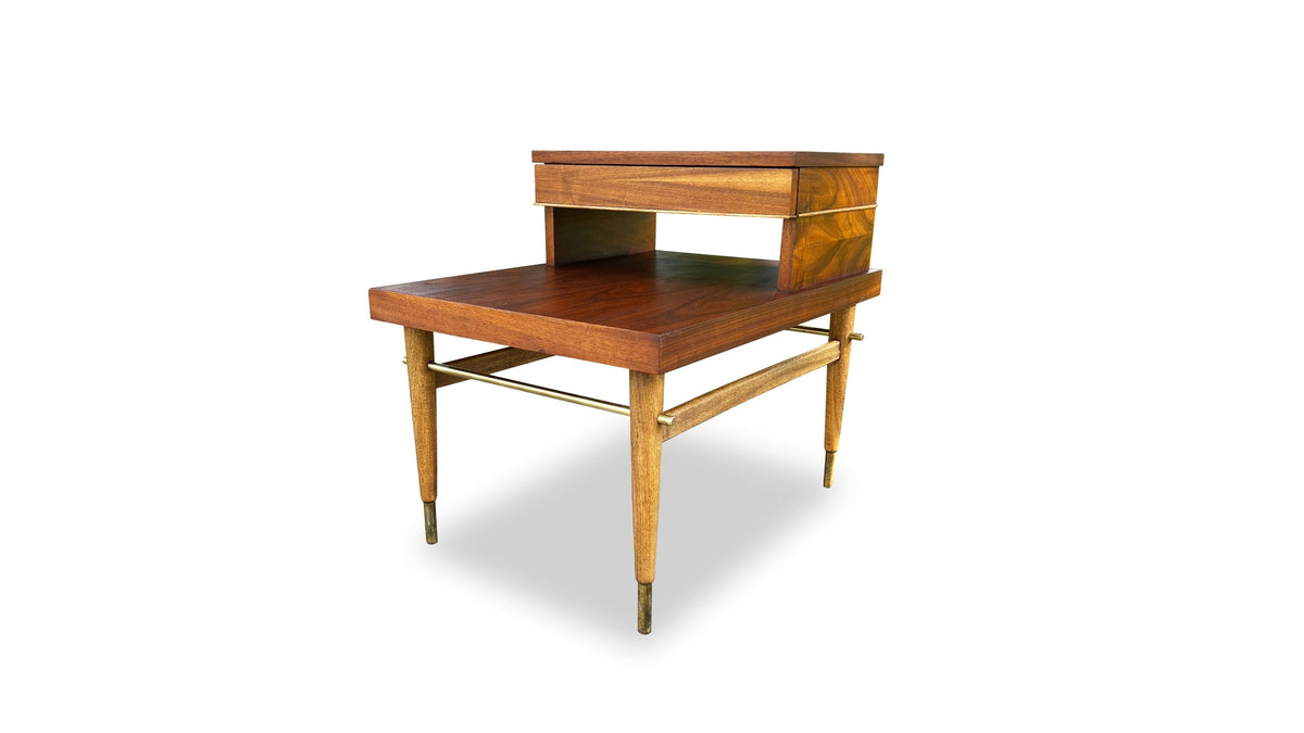 Walnut and Birch Side Table