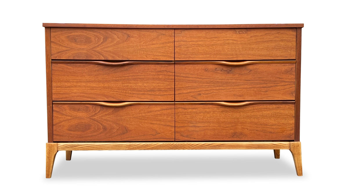 Walnut Six Drawer Dresser by Kaufman