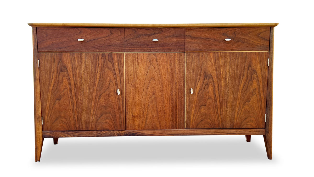 Vintage Walnut Sideboard with Record Storage