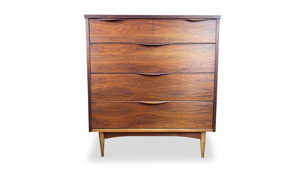 Walnut Four Drawer Highboy