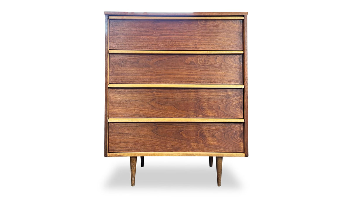 Walnut and Birch Highboy