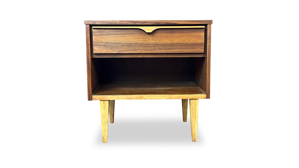 Walnut and Birch Nightstand