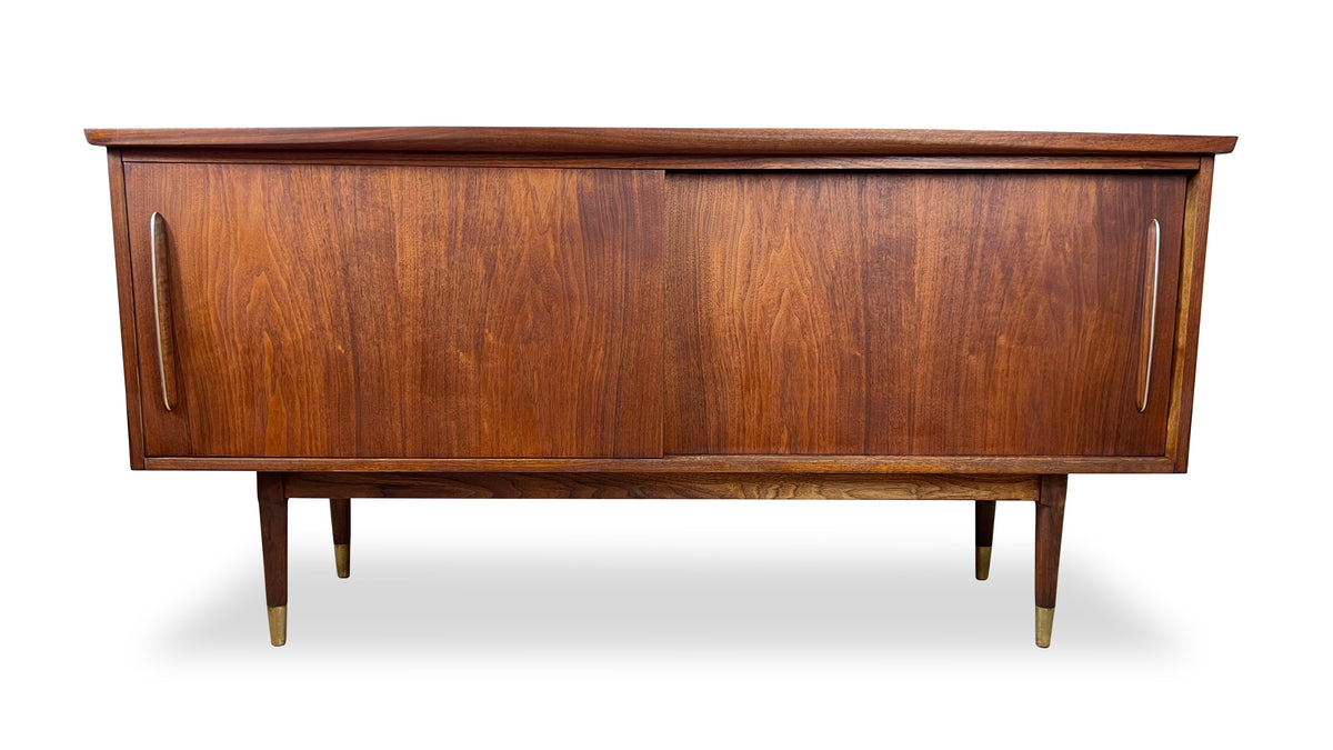 Walnut and Brass Sideboard by Deilcraft