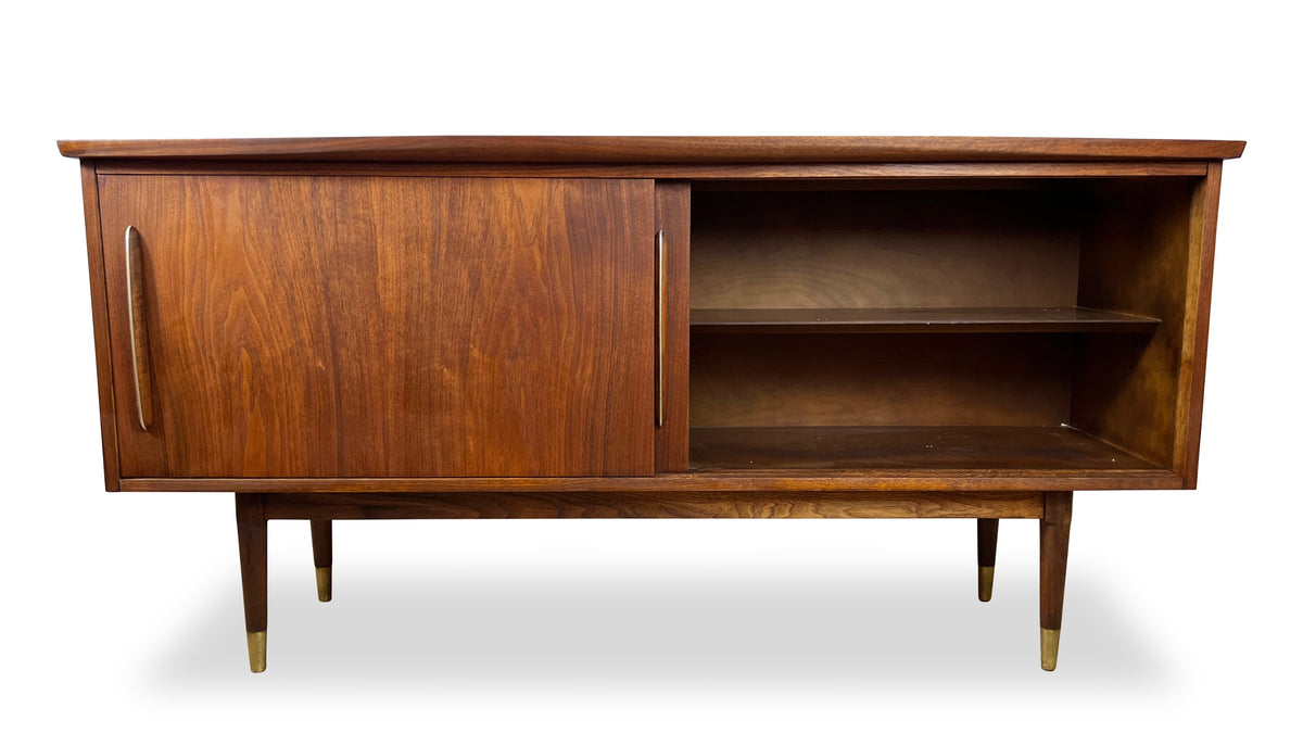 Walnut and Brass Sideboard by Deilcraft