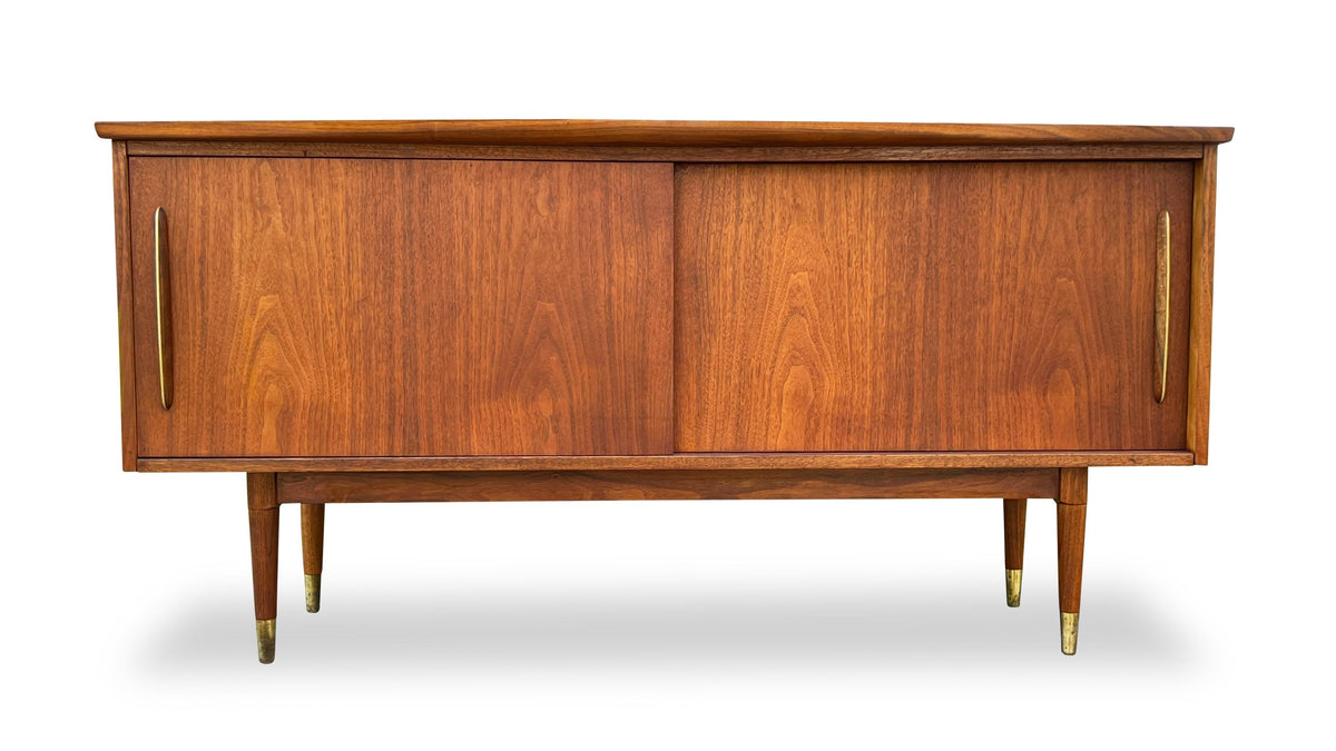 Walnut and Brass Sideboard by Deilcraft