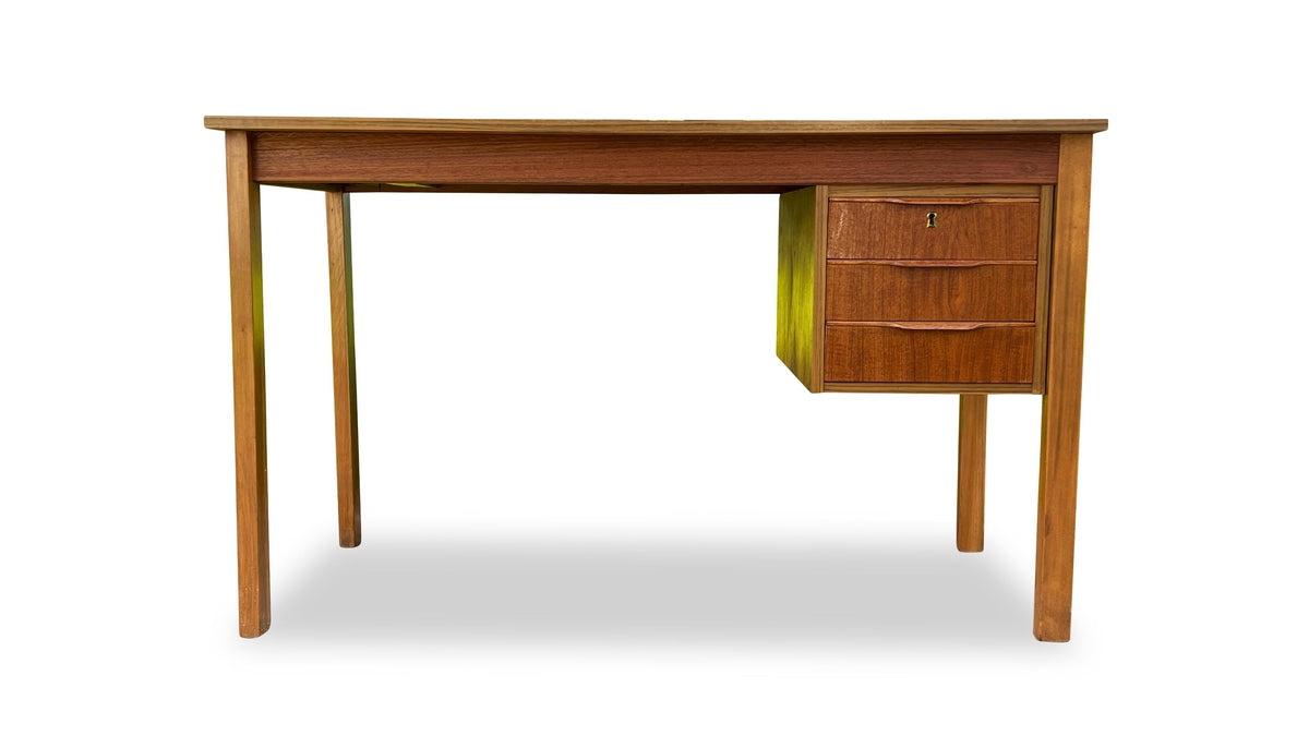 Teak Three Drawer Desk