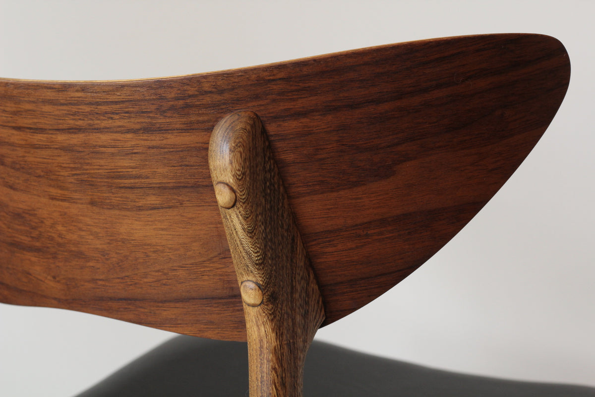 Set of Six Walnut and Elm Dining Chairs by Deilcraft