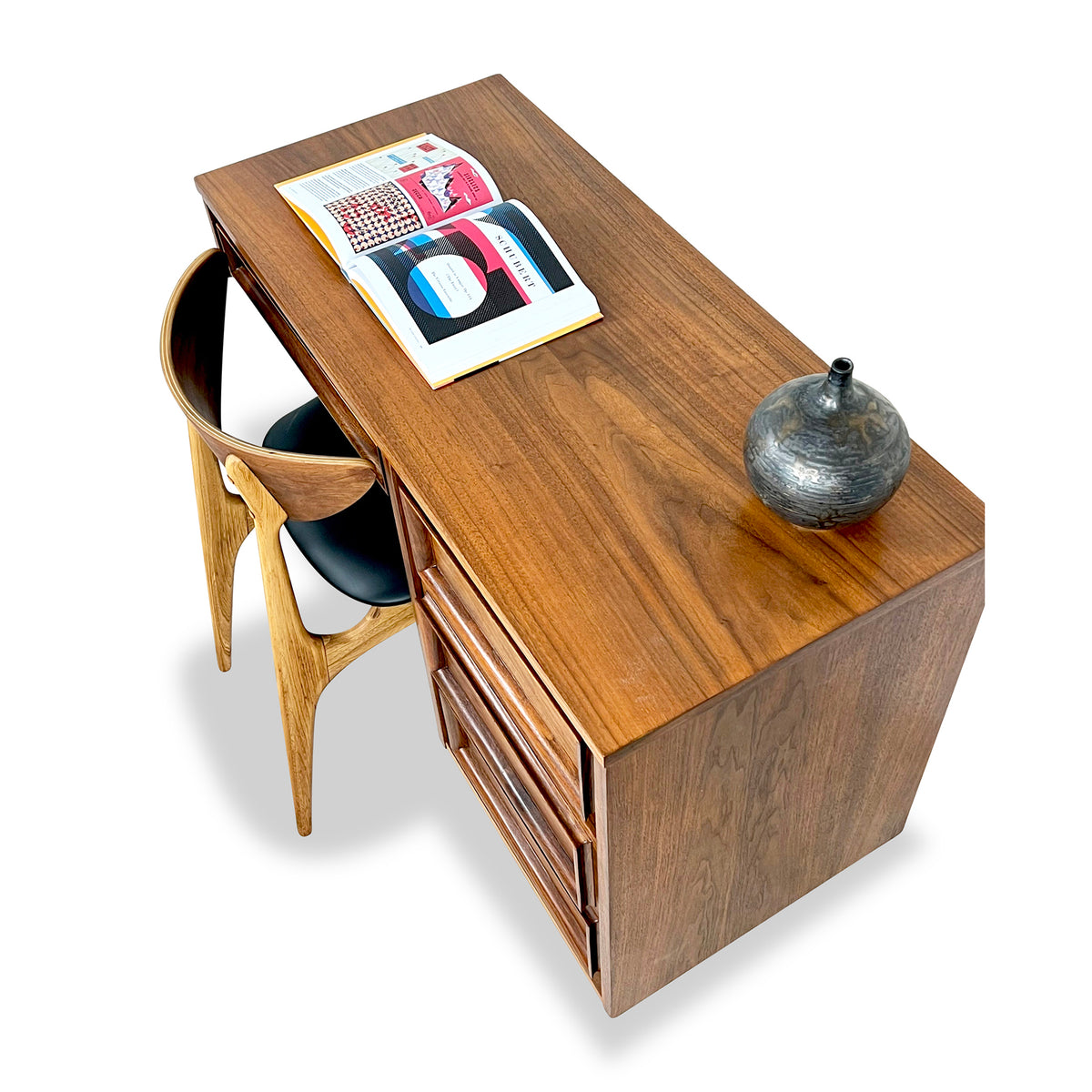 Four Drawer Walnut Desk