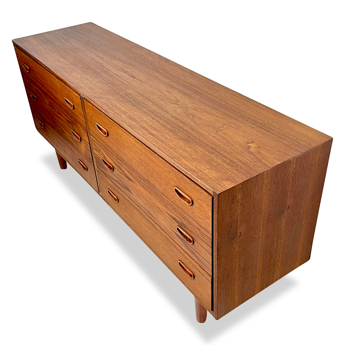 Teak Six Drawer Dresser