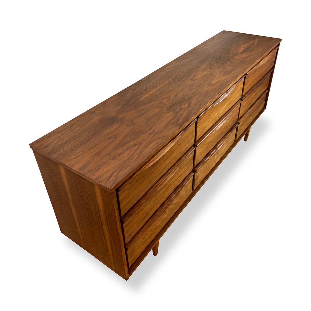 Walnut Nine Drawer Dresser