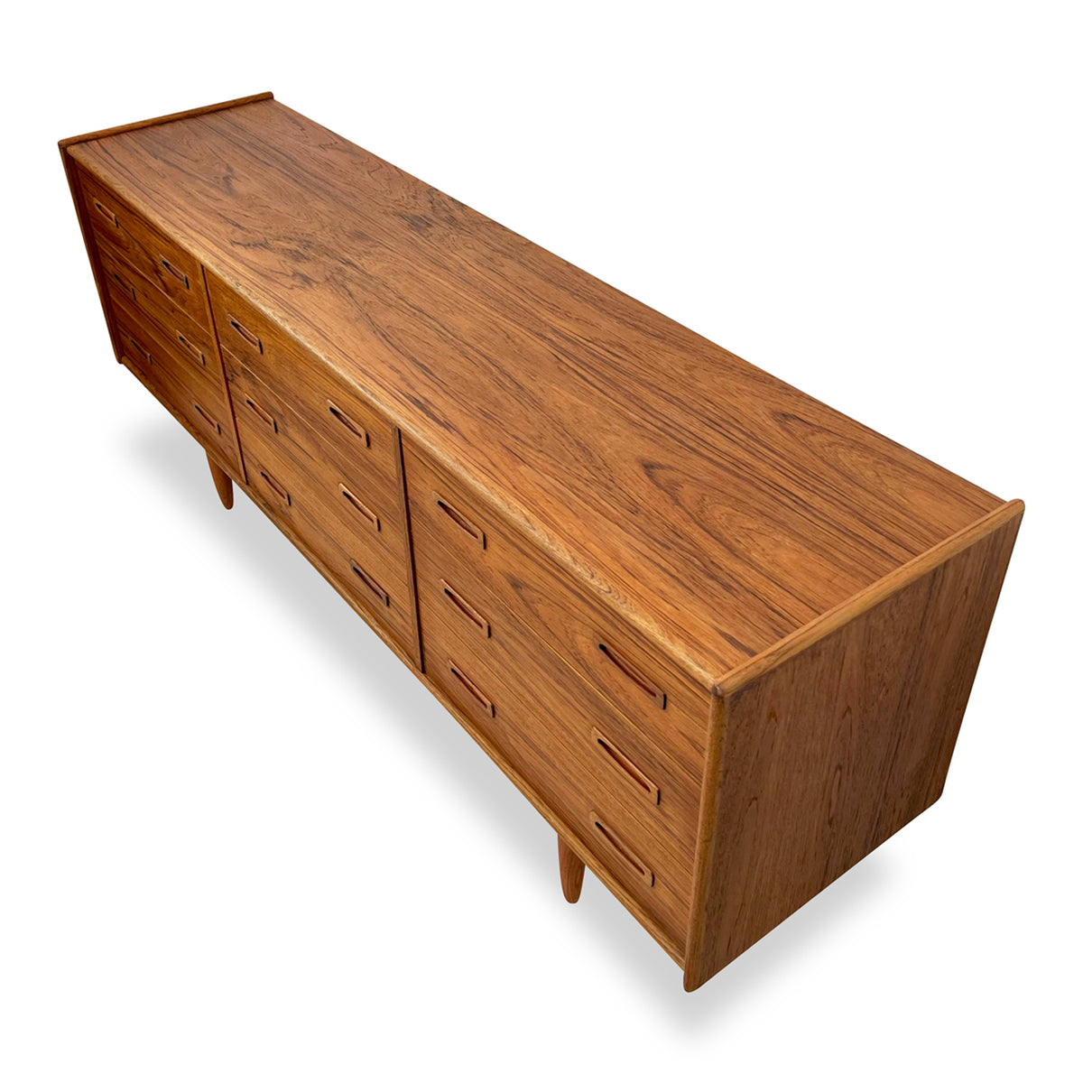 Teak Nine Drawer Dresser