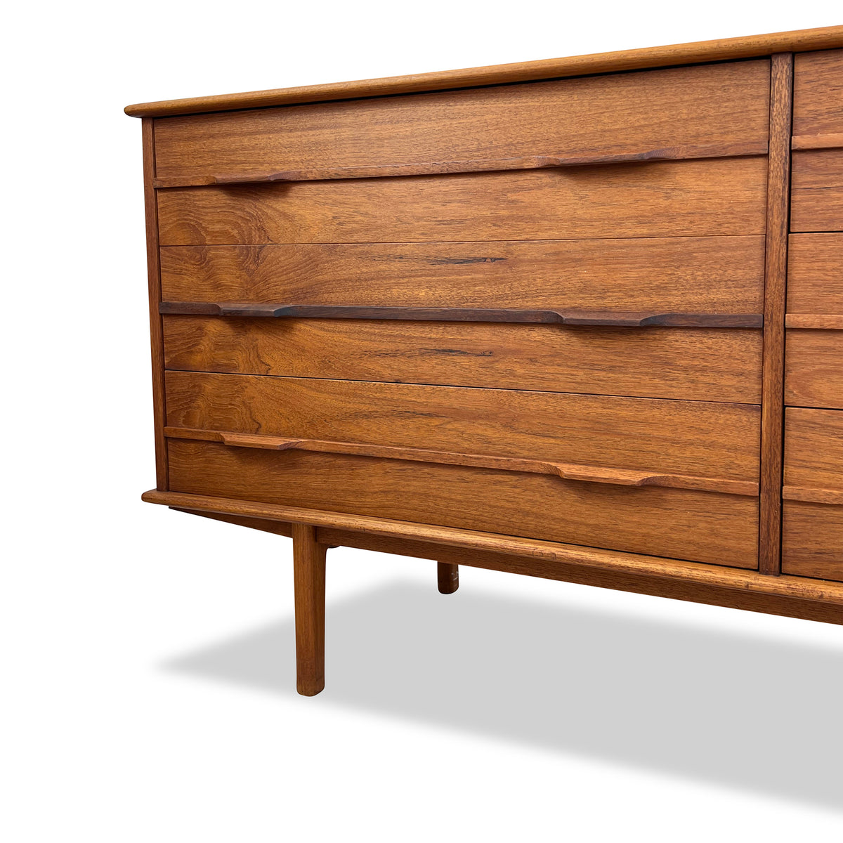 Teak Six Drawer Dresser