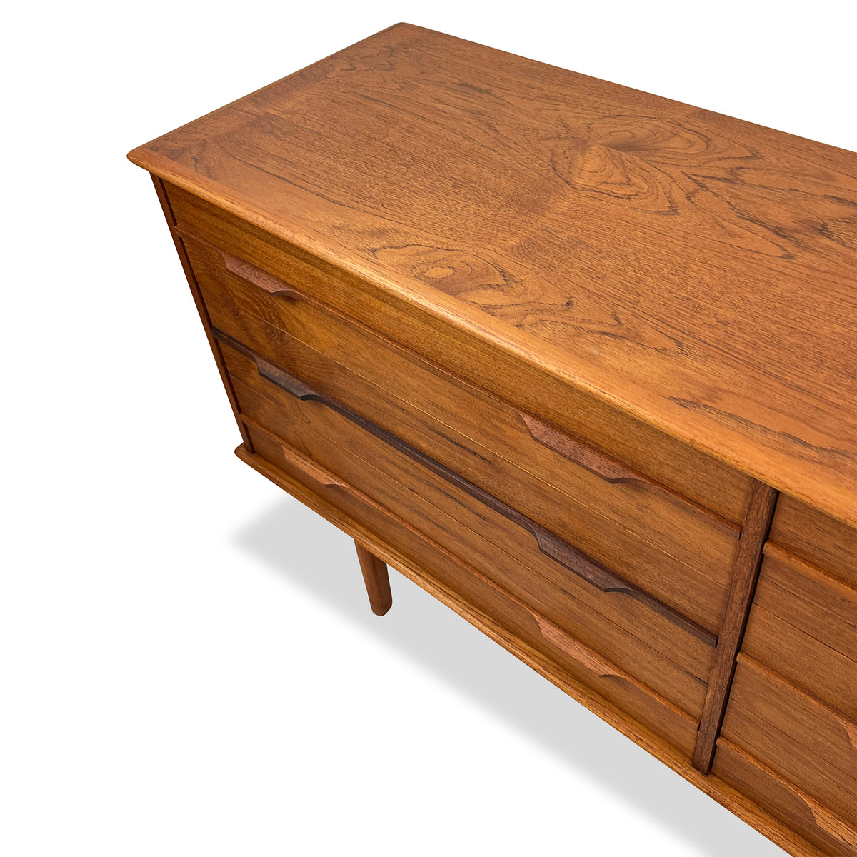 Teak Six Drawer Dresser