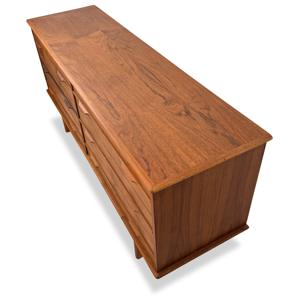 Teak Six Drawer Dresser