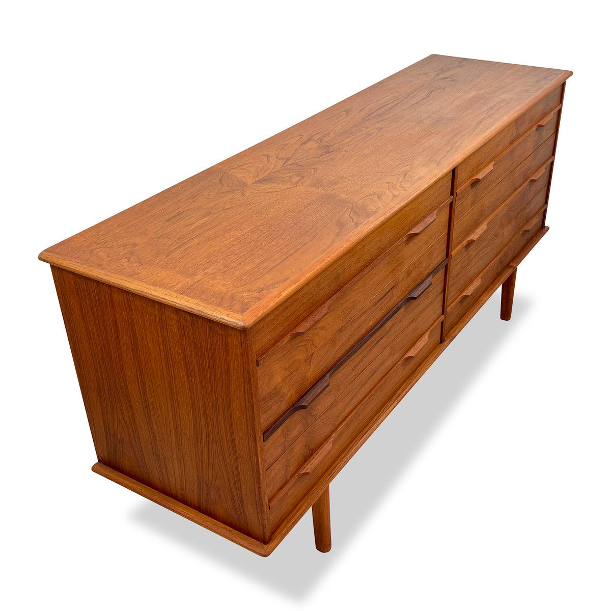 Teak Six Drawer Dresser