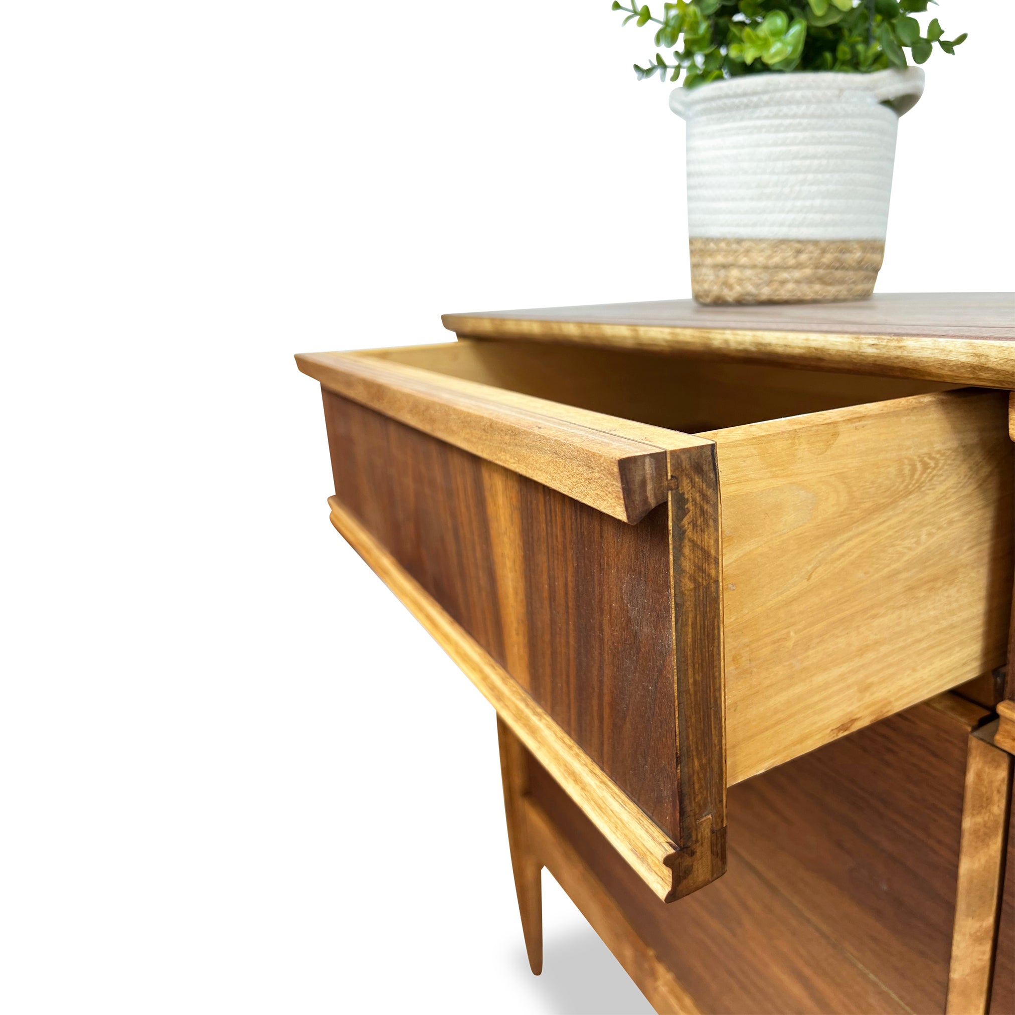Walnut Nine Drawer Dresser by Deilcraft Decade Five Furniture Co.