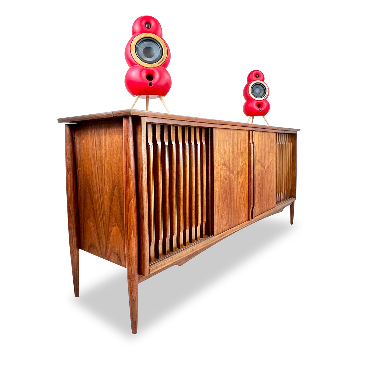 Walnut Stereo Cabinet by Fleetwood
