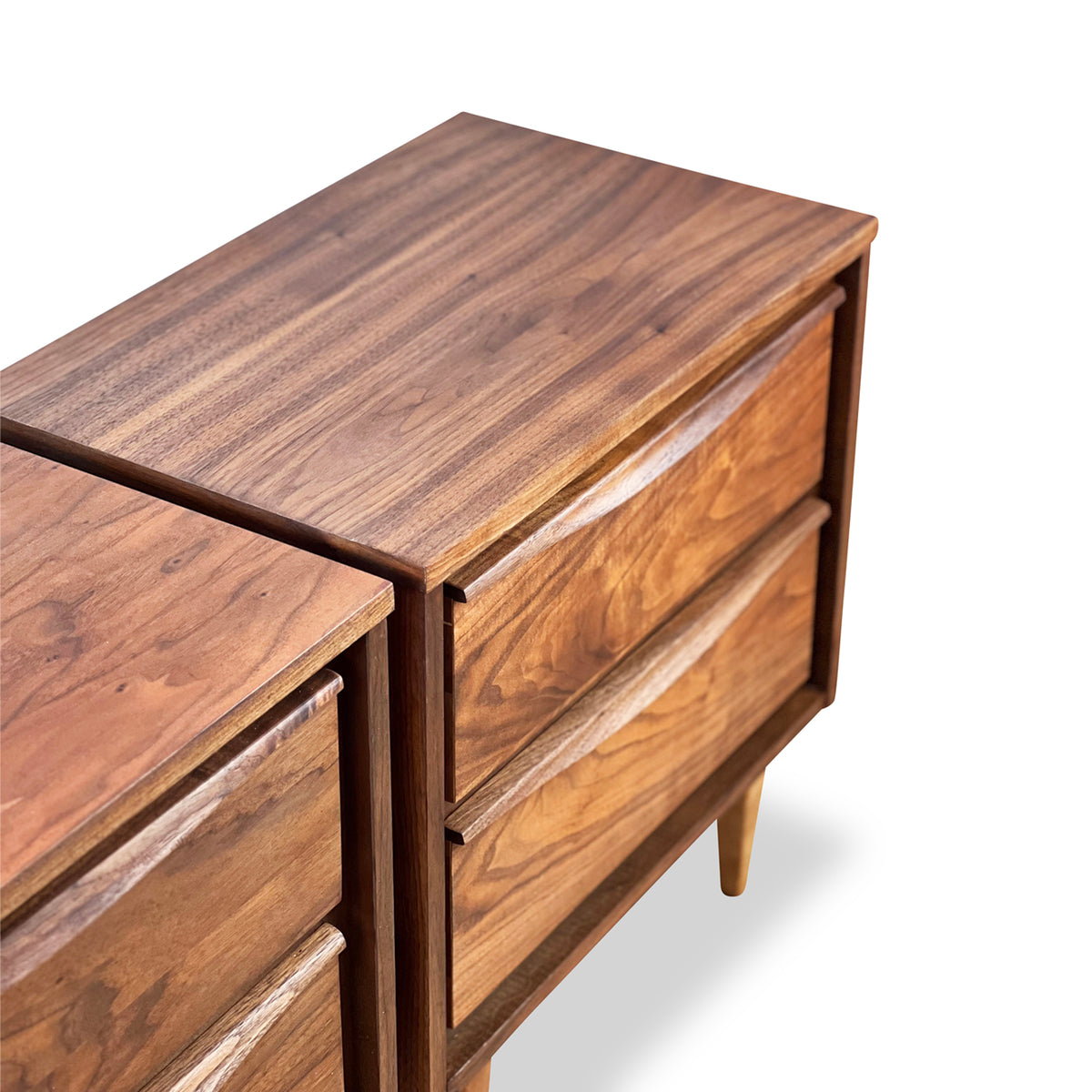 Walnut Nightstands Pair