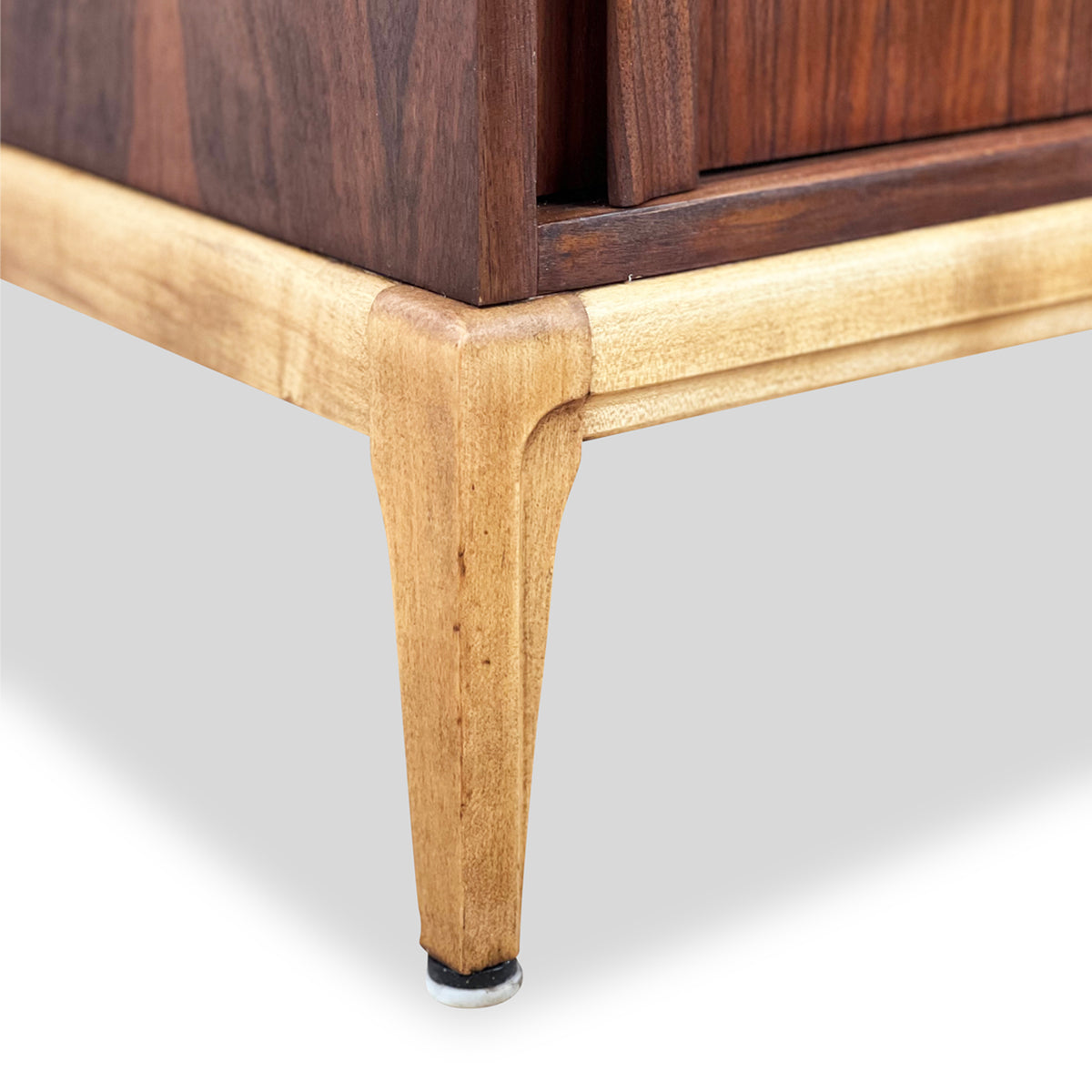 Walnut Two Drawer Nightstand