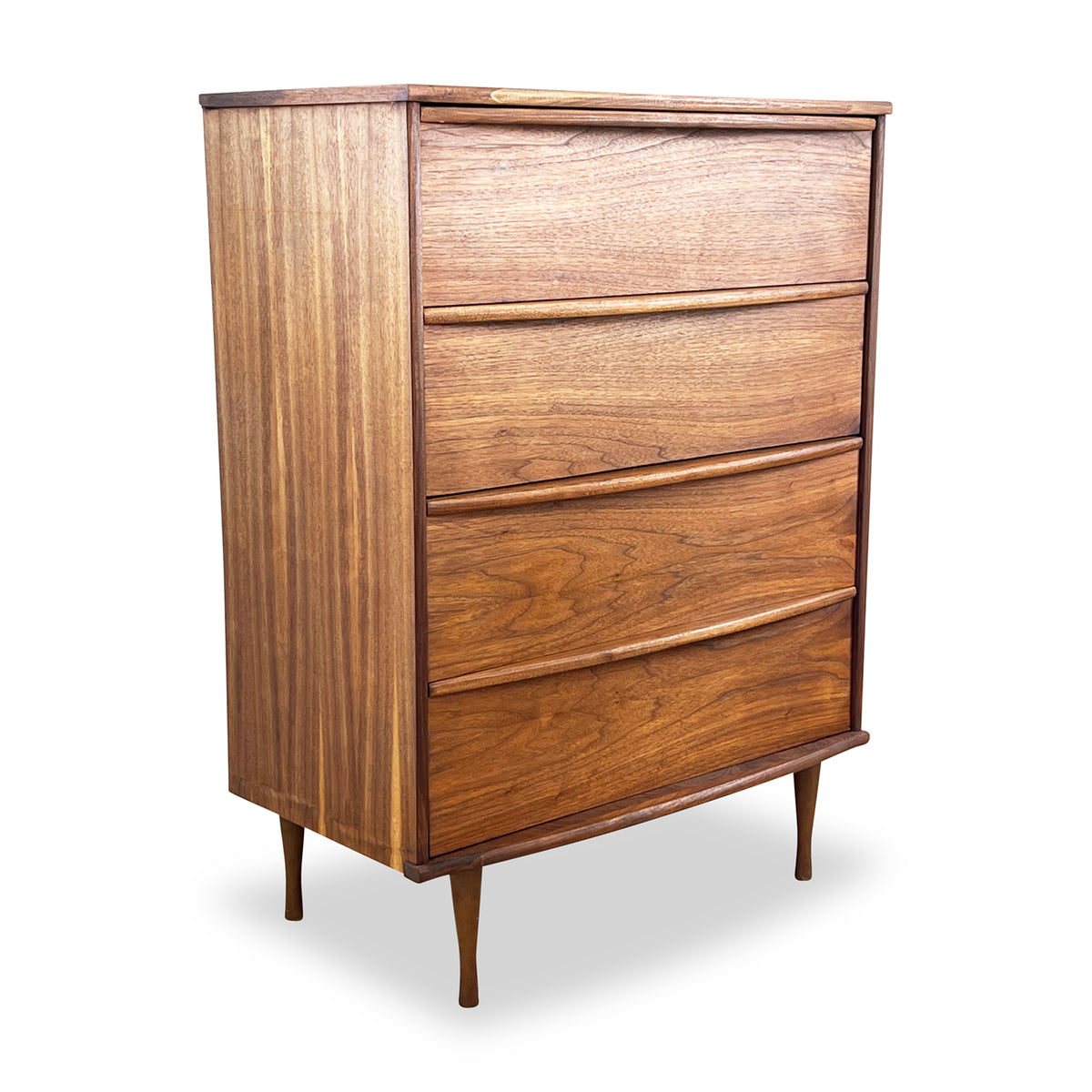 Walnut Four Drawer Highboy