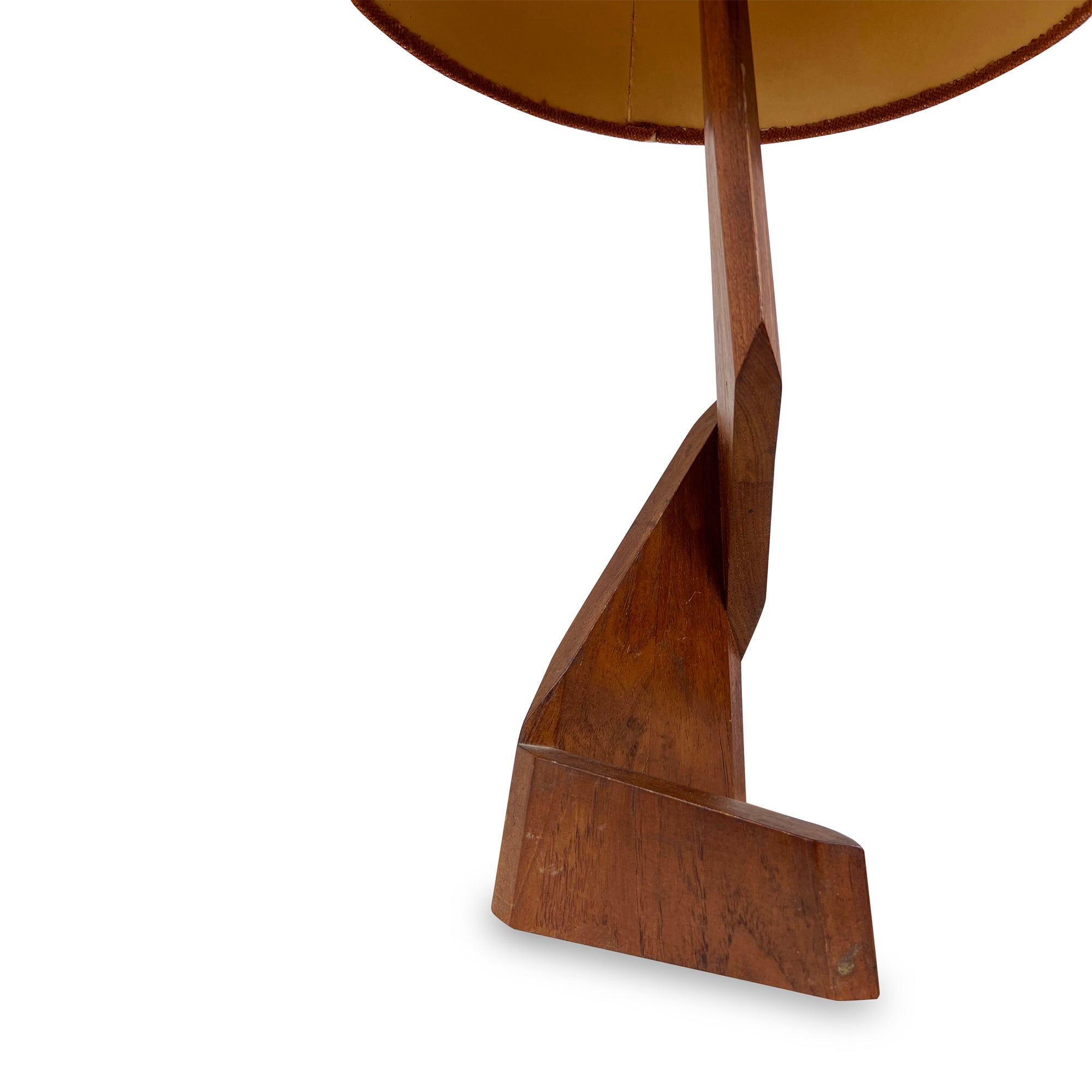 Teak Zig Zag Table Lamp