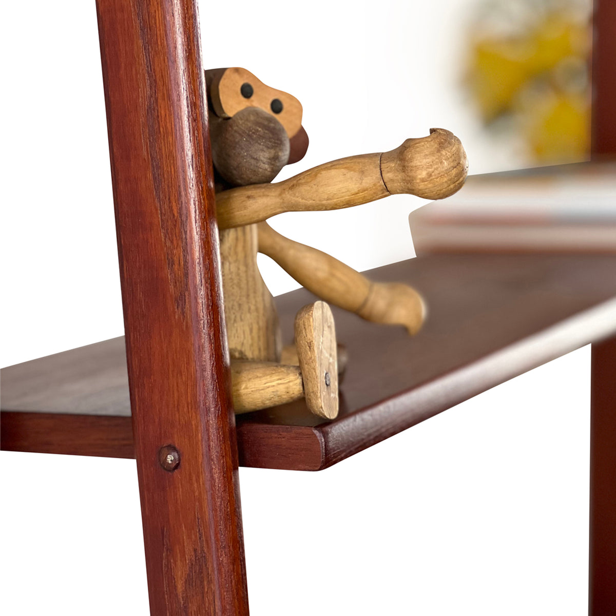 Teak Bookcase with Tambour Doors