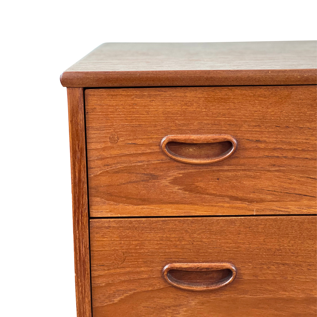 Pair of Teak Three Drawer Nightstands by R. Huber