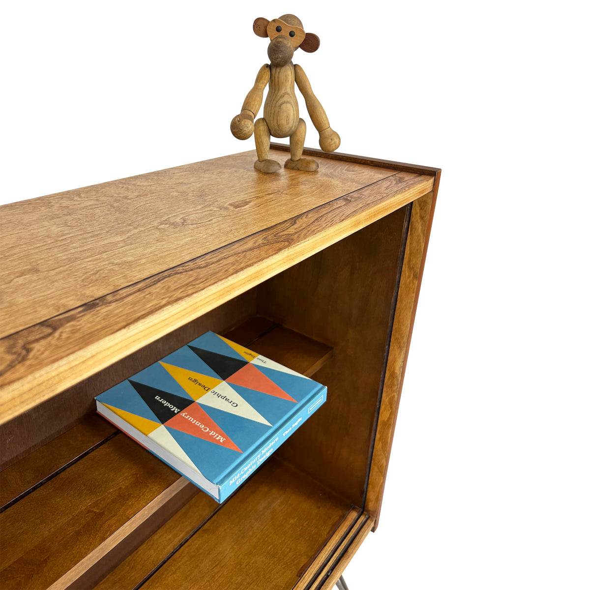 Walnut and Elm Compact Display Case