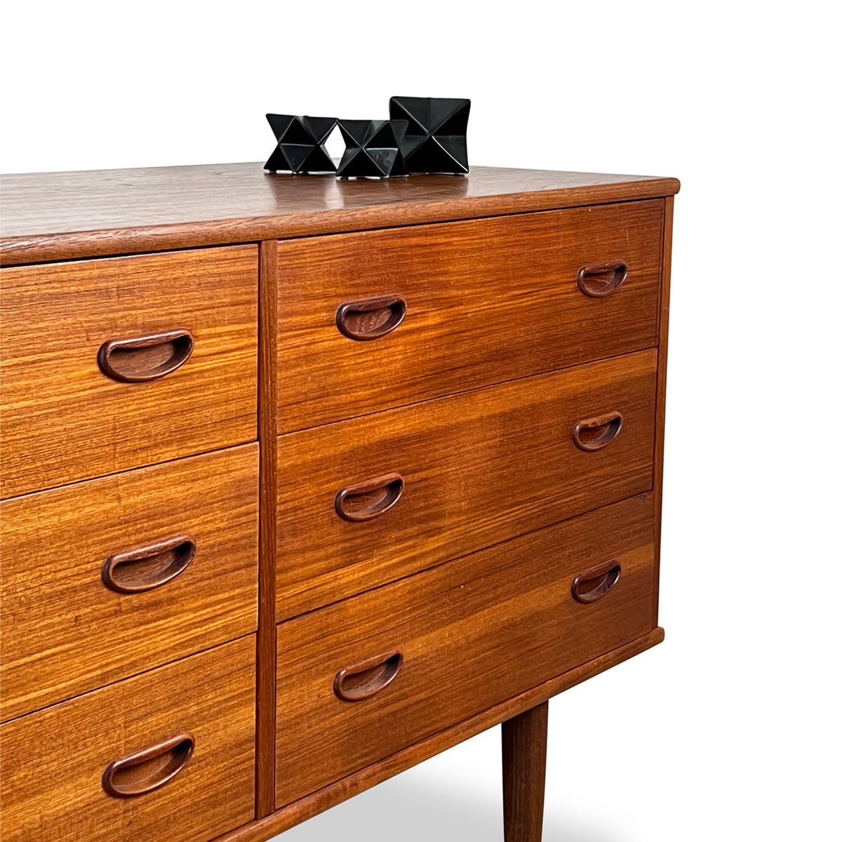 Teak Nine Drawer Dresser