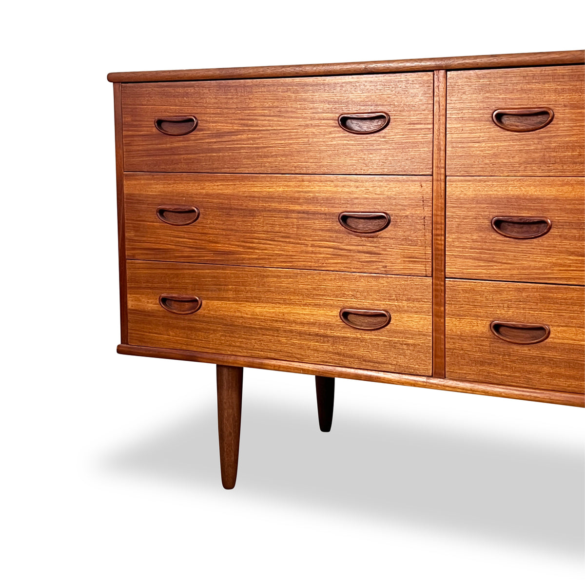 Teak Nine Drawer Dresser