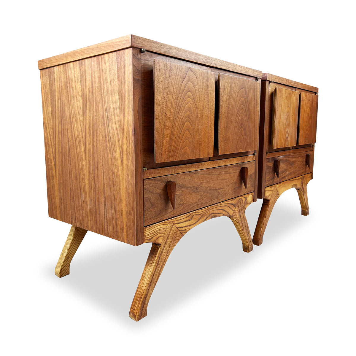 Walnut Nightstands by Dixie
