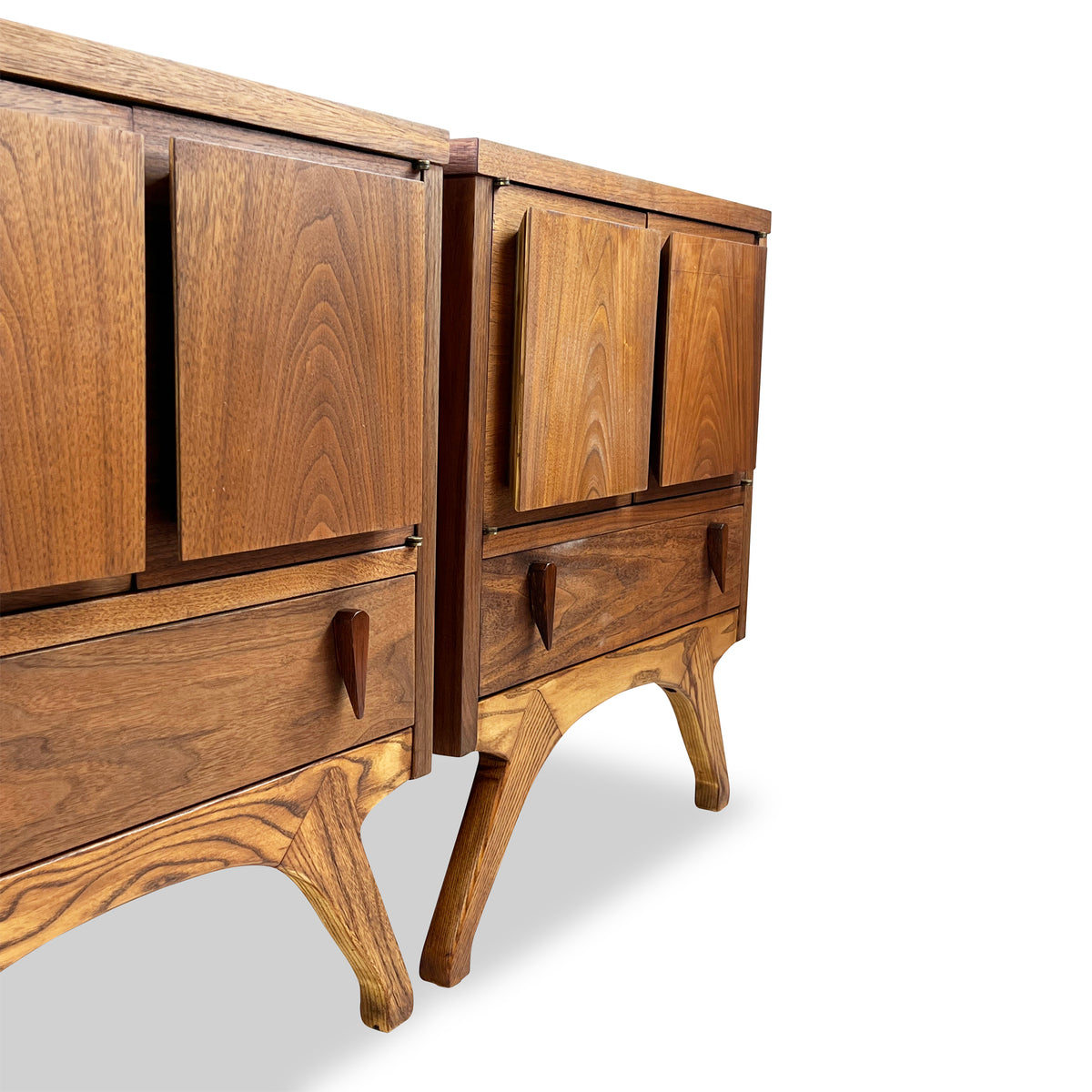 Walnut Nightstands by Dixie