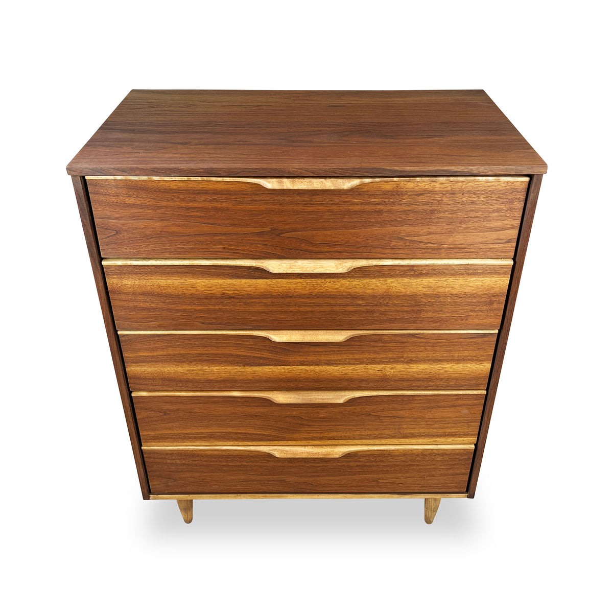 Walnut Five Drawer Highboy