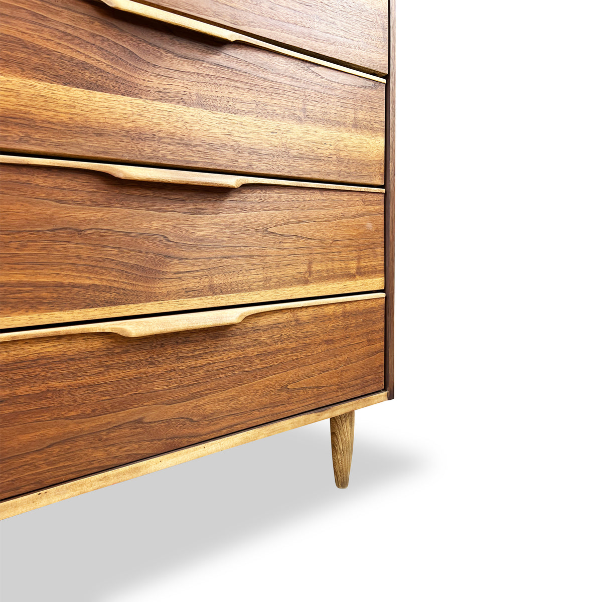 Walnut Five Drawer Highboy