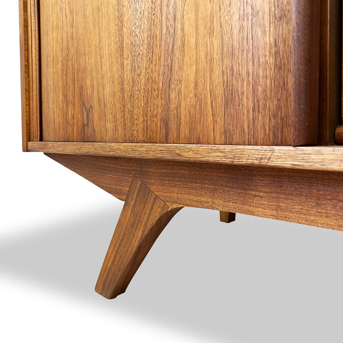 Walnut Dresser with Sliding Doors